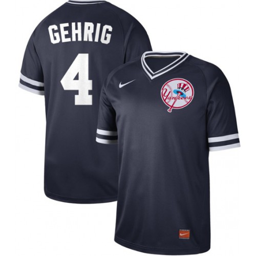 New York Yankees #4 Lou Gehrig Navy Authentic Cooperstown Collection Stitched Jersey Men's cheap jerseys for sale - CheapJerseys.Shop