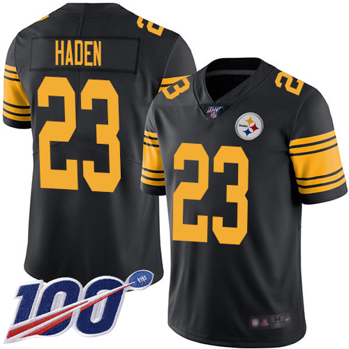 Pittsburgh Steelers #23 Joe Haden Black Men's Stitched Limited Rush 100th Season Jersey Men's cheap jerseys for sale - CheapJerseys.Shop