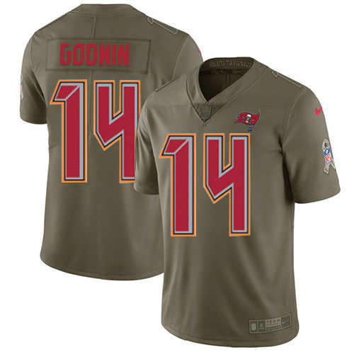 Buccaneers #14 Chris Godwin Olive Men's Stitched Limited 2017 Salute To Service Jersey cheap jerseys for sale - CheapJerseys.Shop