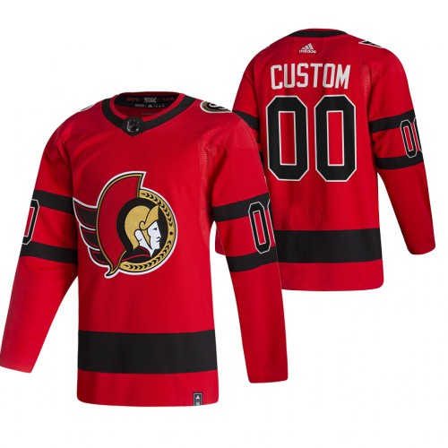 Ottawa Senators Custom Red Men's 2020-21 Reverse Retro Alternate Jersey cheap jerseys for sale - CheapJerseys.Shop