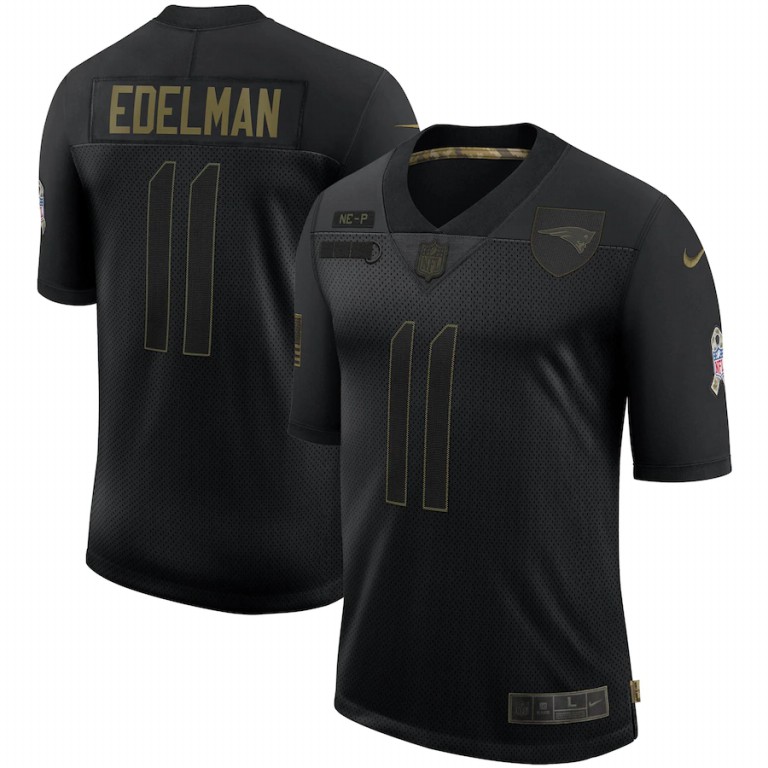 New England Patriots #11 Julian Edelman 2020 Salute To Service Limited Jersey Black cheap jerseys for sale - CheapJerseys.Shop