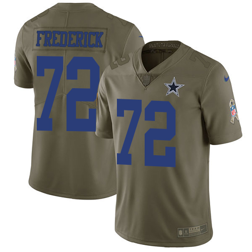 Dallas Cowboys #72 Travis Frederick Olive Men's Stitched Limited 2017 Salute To Service Jersey Men's cheap jerseys for sale - CheapJerseys.Shop