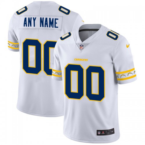 Los Angeles Chargers Custom White Team Logo Vapor Limited Jersey cheap jerseys for sale - CheapJerseys.Shop