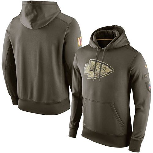 Men's Kansas City Chiefs Olive Salute To Service KO Performance Hoodie cheap jerseys for sale - CheapJerseys.Shop