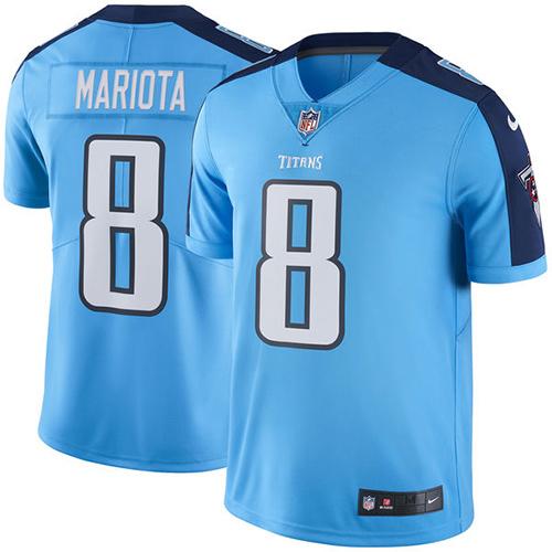 Tennessee Titans #8 Marcus Mariota Light Blue Youth Stitched Limited Rush Jersey Youth cheap jerseys for sale - CheapJerseys.Shop