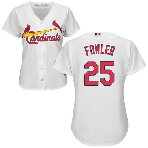 St.Louis Cardinals #25 Dexter Fowler White Home Women's Stitched Jersey Womens cheap jerseys for sale - CheapJerseys.Shop