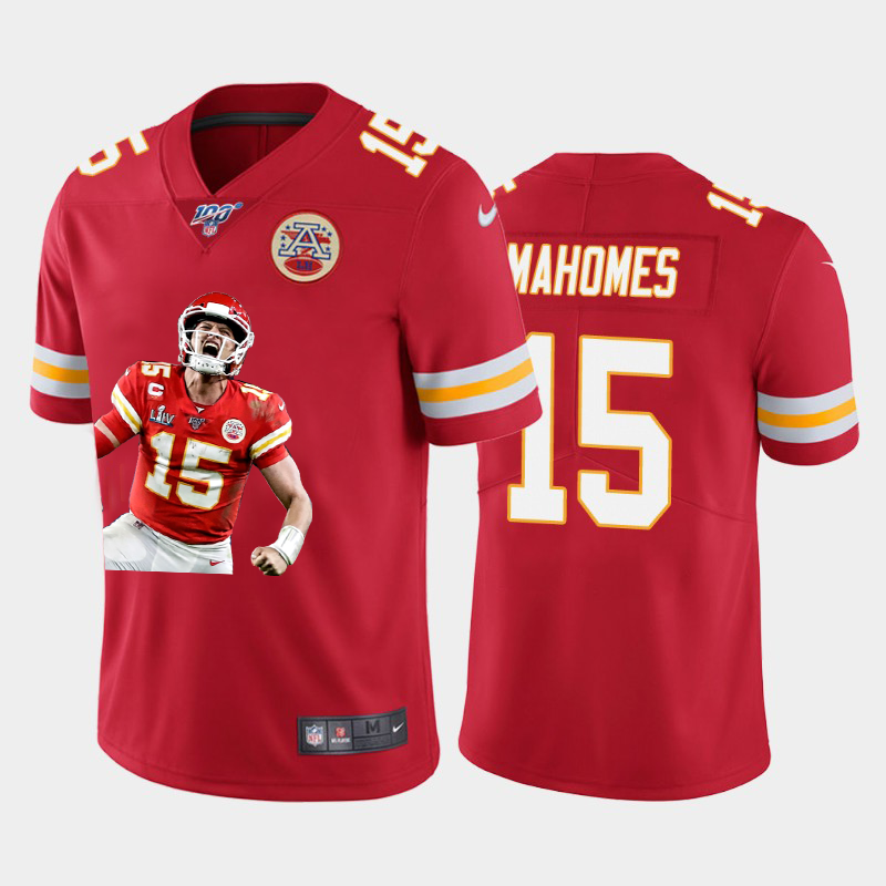 Kansas City Chiefs #15 Patrick Mahomes Team Hero 1 Vapor Limited 100 Jersey Red cheap jerseys for sale - CheapJerseys.Shop