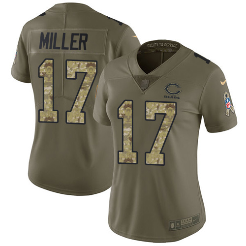 Chicago Bears #17 Anthony Miller Olive/Camo Women's Stitched Limited 2017 Salute to Service Jersey Womens cheap jerseys for sale - CheapJerseys.Shop