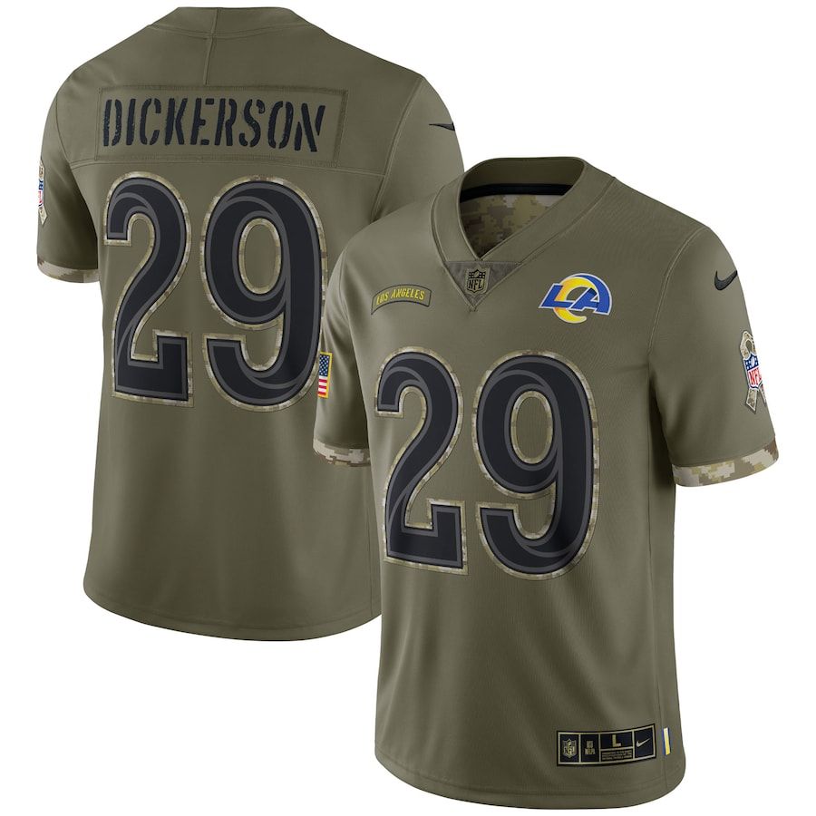Los Angeles Rams #29 Eric Dickerson Men's 2022 Salute To Service Limited Jersey - Olive cheap jerseys for sale - CheapJerseys.Shop