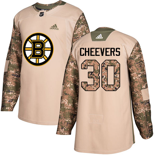 Boston Bruins #30 Gerry Cheevers Camo Authentic 2017 Veterans Day Stitched Jersey Men's cheap jerseys for sale - CheapJerseys.Shop