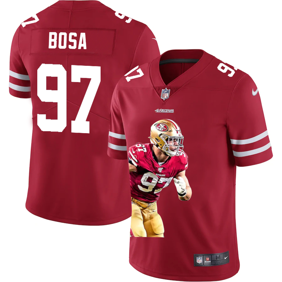San Francisco 49ers #97 Nick Bosa Team Hero Vapor Limited Jersey Red cheap jerseys for sale - CheapJerseys.Shop