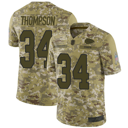 Kansas City Chiefs #34 Darwin Thompson Camo Youth Stitched Limited 2018 Salute to Service Jersey Youth cheap jerseys for sale - CheapJerseys.Shop