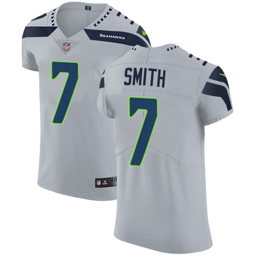 Seahawks #7 Geno Smith Grey Alternate Men's Stitched New Elite Jersey cheap jerseys for sale - CheapJerseys.Shop
