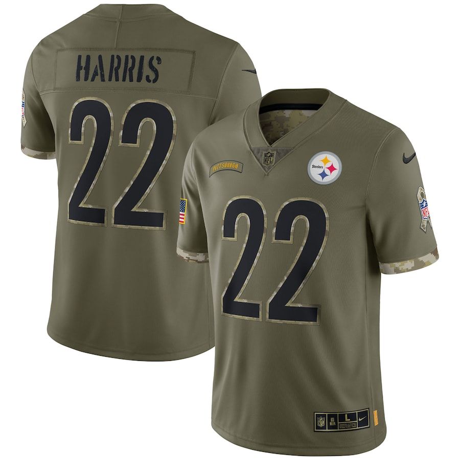 Pittsburgh Steelers #22 Najee Harris Men's 2022 Salute To Service Limited Jersey - Olive cheap jerseys for sale - CheapJerseys.Shop