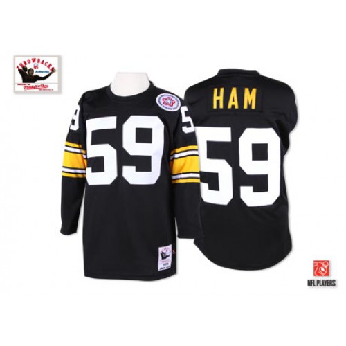Mitchell And Ness Pittsburgh Steelers #59 Jack Ham Black Stitched Jersey Men's cheap jerseys for sale - CheapJerseys.Shop