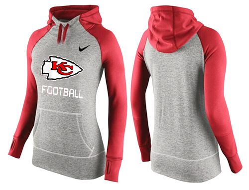 Women's Kansas City Chiefs Performance Hoodie Grey & Red_1 cheap jerseys for sale - CheapJerseys.Shop