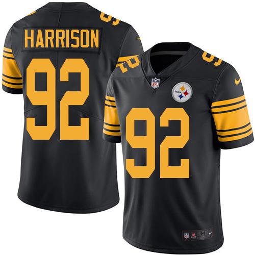 Pittsburgh Steelers #92 James Harrison Black Men's Stitched Limited Rush Jersey Men's cheap jerseys for sale - CheapJerseys.Shop