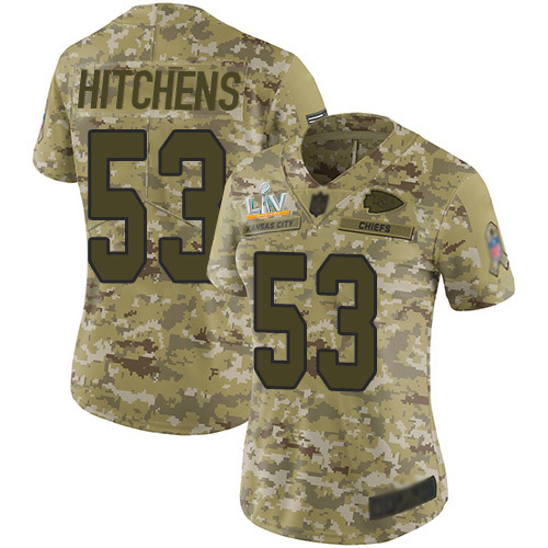 Kansas City Chiefs #53 Anthony Hitchens Camo Women's Super Bowl LV Bound Stitched Limited 2018 Salute To Service Jersey Womens cheap jerseys for sale - CheapJerseys.Shop