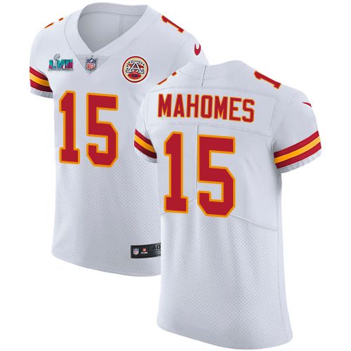 Chiefs #15 Patrick Mahomes White Super Bowl LVII Patch Men's Stitched Vapor Untouchable Elite Jersey cheap jerseys for sale - CheapJerseys.Shop