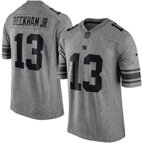 New York Giants #13 Odell Beckham Jr Gray Men's Stitched Limited Gridiron Gray Jersey Men's cheap jerseys for sale - CheapJerseys.Shop