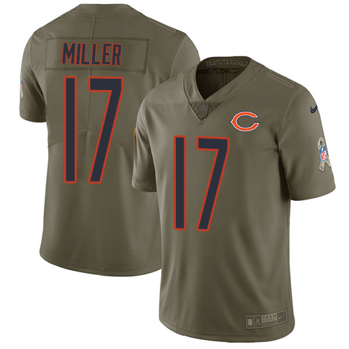 Chicago Bears #17 Anthony Miller Olive Youth Stitched Limited 2017 Salute to Service Jersey Youth cheap jerseys for sale - CheapJerseys.Shop