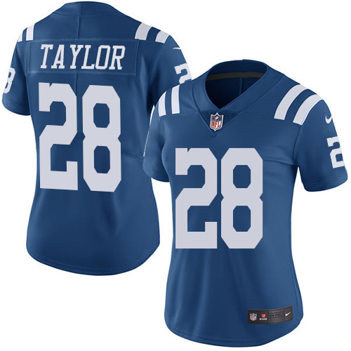 Colts #28 Jonathan Taylor Royal Blue Women's Stitched Limited Rush Jersey cheap jerseys for sale - CheapJerseys.Shop