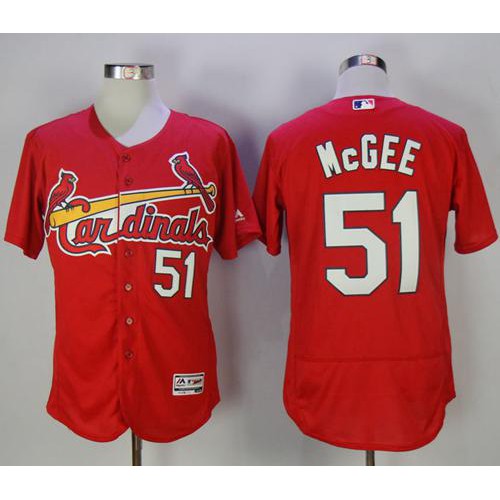 St.Louis Cardinals #51 Willie McGee Red Flexbase Authentic Collection Stitched Jersey Men's cheap jerseys for sale - CheapJerseys.Shop