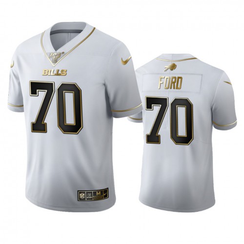 Buffalo Buffalo Bills #70 Cody Ford Men's White Golden Edition Vapor Limited 100 Jersey Men's cheap jerseys for sale - CheapJerseys.Shop