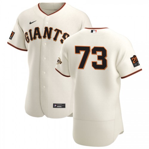 San Francisco San Francisco Giants #73 Caleb Baragar Men's Cream Home 2020 Authentic 20 at 24 Patch Player Jersey Men's cheap jerseys for sale - CheapJerseys.Shop