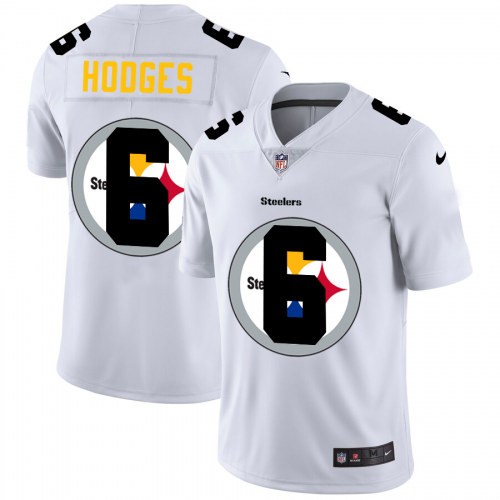 Pittsburgh Pittsburgh Steelers #6 Devlin Hodges White Men's Team Logo Dual Overlap Limited Jersey Men's cheap jerseys for sale - CheapJerseys.Shop