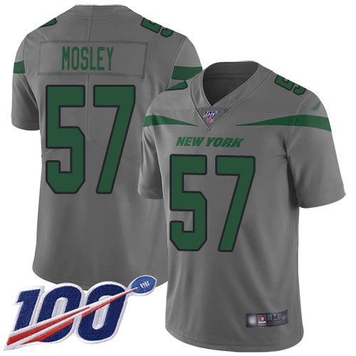 Jets #57 C.J. Mosley Gray Men's Stitched Limited Inverted Legend 100th Season Jersey cheap jerseys for sale - CheapJerseys.Shop