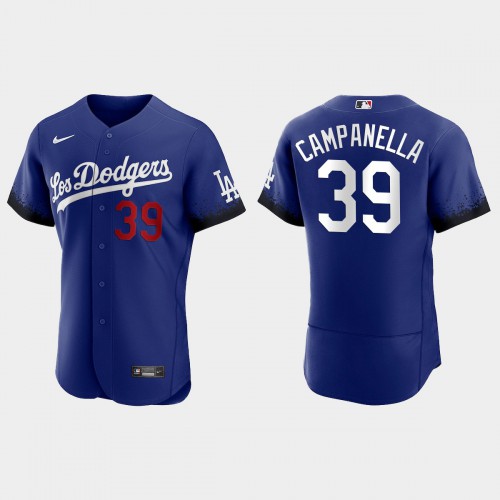 Los Angeles Los Angeles Dodgers #39 Roy Campanella Men's 2021 City Connect Authentic Jersey Royal Men's cheap jerseys for sale - CheapJerseys.Shop