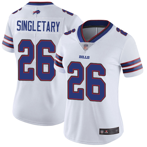 Buffalo Bills #26 Devin Singletary White Women's Stitched Vapor Untouchable Limited Jersey Womens cheap jerseys for sale - CheapJerseys.Shop