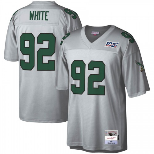 Philadelphia Philadelphia Eagles #92 Reggie White Mitchell & Ness 100 Retired Player Platinum Jersey Men's cheap jerseys for sale - CheapJerseys.Shop