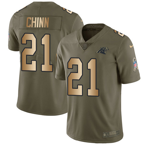 Panthers #21 Jeremy Chinn Olive/Gold Men's Stitched Limited 2017 Salute To Service Jersey cheap jerseys for sale - CheapJerseys.Shop