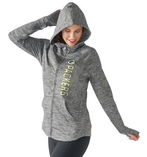 Women's Green Bay Packers G-III 4Her By Carl Banks Recovery Full-Zip Hoodie Heathered Gray cheap jerseys for sale - CheapJerseys.Shop