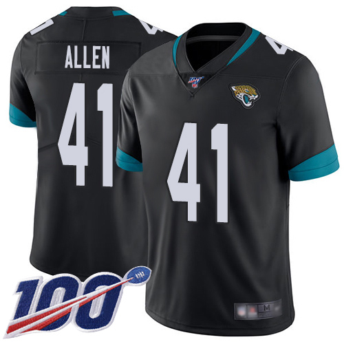 Jaguars #41 Josh Allen Black Team Color Men's Stitched 100th Season Vapor Limited Jersey cheap jerseys for sale - CheapJerseys.Shop