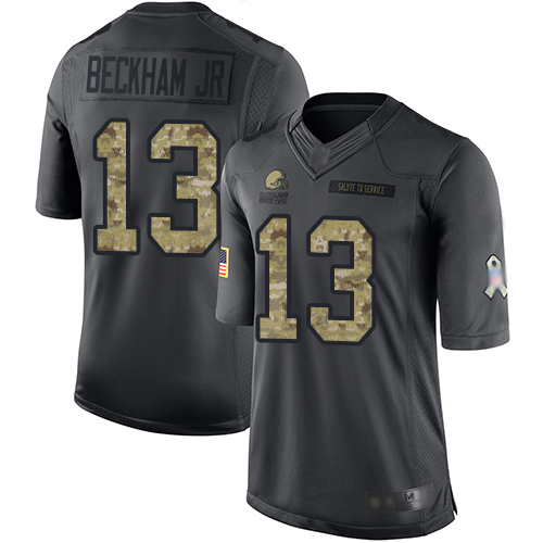 Cleveland Browns #13 Odell Beckham Jr Black Youth Stitched Limited 2016 Salute to Service Jersey Youth cheap jerseys for sale - CheapJerseys.Shop