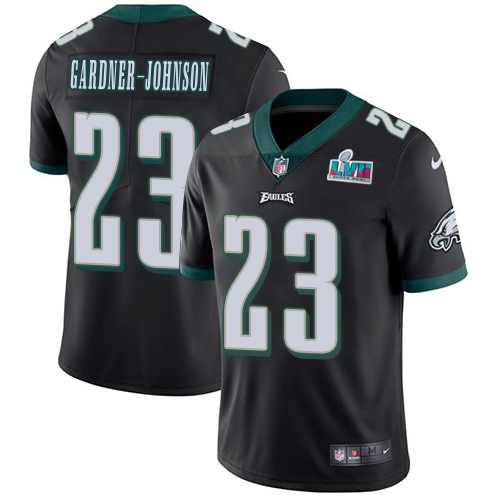 Eagles #23 C.J. Gardner-Johnson Black Alternate Super Bowl LVII Patch Youth Stitched Vapor Untouchable Limited Jersey cheap jerseys for sale - CheapJerseys.Shop