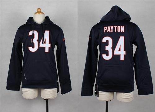 Bears #34 Walter Payton Navy Blue Youth Pullover Hoodie cheap jerseys for sale - CheapJerseys.Shop