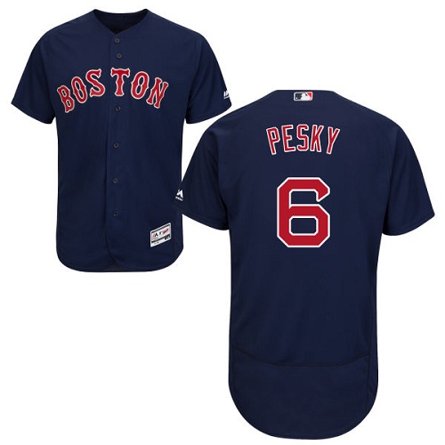 Boston Red Sox #6 Johnny Pesky Navy Blue Flexbase Authentic Collection Stitched Jersey Men's cheap jerseys for sale - CheapJerseys.Shop