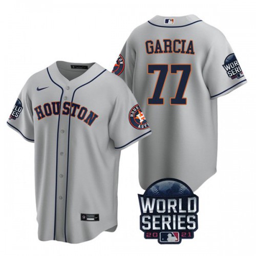 Houston Houston Astros #77 Luis Garcia Youth 150th Anniversary 2021 World Series Game Jersey - Gray Youth cheap jerseys for sale - CheapJerseys.Shop