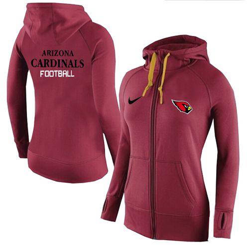 Women's Arizona Cardinals Full-Zip Performance Hoodie Red cheap jerseys for sale - CheapJerseys.Shop