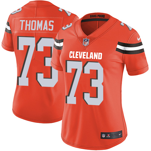 Browns #73 Joe Thomas Orange Alternate Women's Stitched Vapor Untouchable Limited Jersey cheap jerseys for sale - CheapJerseys.Shop
