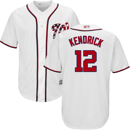 Washington Nationals #12 Howie Kendrick White Cool Base Stitched Jersey Men's cheap jerseys for sale - CheapJerseys.Shop