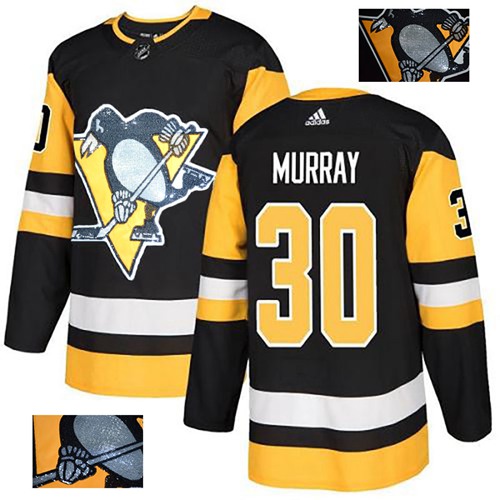 Pittsburgh Penguins #30 Matt Murray Black Home Authentic Fashion Gold Stitched Jersey Men's cheap jerseys for sale - CheapJerseys.Shop