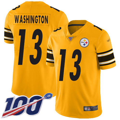 Pittsburgh Steelers #13 James Washington Gold Men's Stitched Limited Inverted Legend 100th Season Jersey Men's cheap jerseys for sale - CheapJerseys.Shop