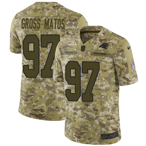 Carolina Panthers #97 Yetur Gross-Matos Camo Men's Stitched Limited 2018 Salute To Service Jersey Men's cheap jerseys for sale - CheapJerseys.Shop