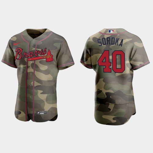 Atlanta Atlanta Braves #40 Mike Soroka Men's 2021 Armed Forces Day Authentic Jersey -Camo Men's cheap jerseys for sale - CheapJerseys.Shop