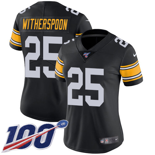 Steelers #25 Ahkello Witherspoon Black Alternate Women's Stitched 100th Season Vapor Limited Jersey cheap jerseys for sale - CheapJerseys.Shop